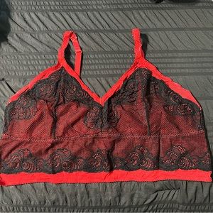 Torrid Red/Black Lace Bralette